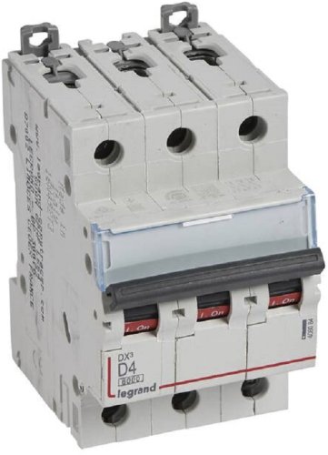 Выключатель автоматический Legrand DX3-E 6000 3п 4А D 10кА картинка